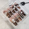 [Handmade nail tip] Lovely leopard print - long stiletto /