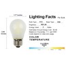 OPALRAY A15 Style Mini Globe Bulb, Frosted Glass Housing, Cool