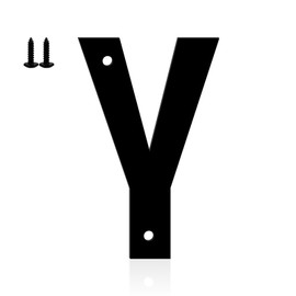 Ya_chtttwo Aluminum Numbers and Letters - Black Metal Door Numbers - Outdoor Metal Address Plate (2" Y)