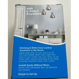 GE CYNC Dimmer + Color Control Smart Switch/Keypad - Wire-Free Battery Powered