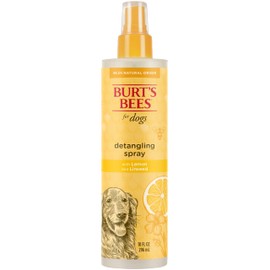 Burt's Bees for Pets Detangling Spray for Dogs with Lemon and Linseed Oil, 99.7% Natural Origin Formulas, Waterless Canine Shampoo - Gentle Dry Cleanser for Pups 10 oz
