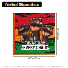 Ysqool 24/100 Pcs Black History Napkins, Black History Month Table Decorations Black History Month Napkins, Black History Month Party Supplies Black History Decorations Napkins (24)