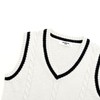 LOLANTA 110-170 Kids' Knit Sweater V-Neck School Vest, Unisex, Uniform,