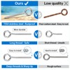 Muzata 10 Pack Eye Screws 3.3 Inch Stainless Steel Screw