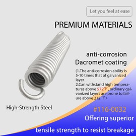 ZanFyxil 116-0032 Extension Spring with Premium Dacromet Finish | Replacement for Toro/Exmark/Lawn-Boy Mowers | Replaces 103-4480 | Compatible with 74410/74444/74445 Models