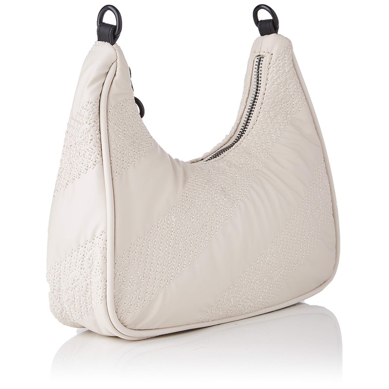 Desigual Women's Fabric Shoulder Bag, White, White