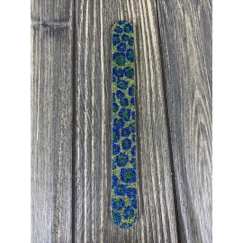 Unbranded Boutique Blue Green Animal Print Sparkle Nail File Gift Girls Stocking Stuffer