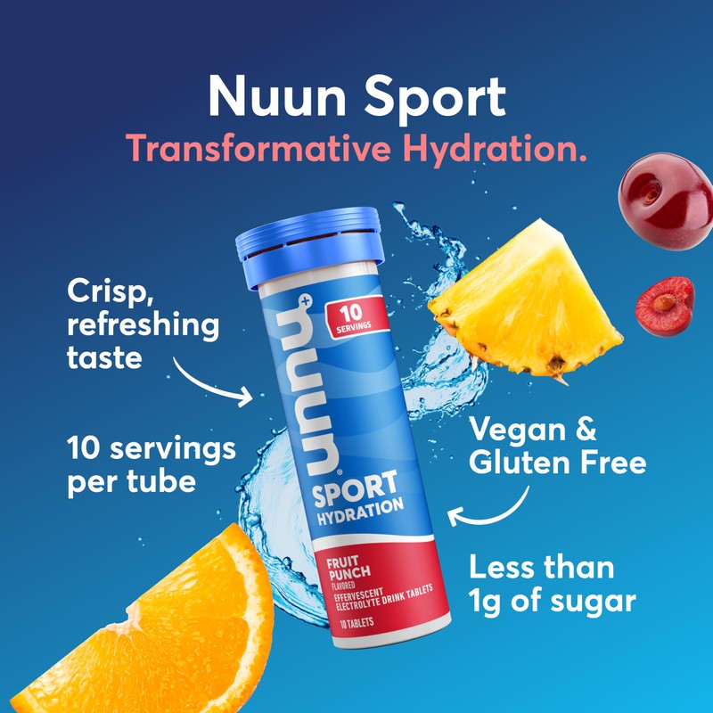 Nuun Sport Electrolyte Tablets with Magnesium, Calcium, Potassium, Chloride &