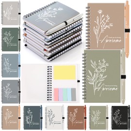 Chuangdi 10 Sets Thank You for Being Awesome Notebooks Employee Appreciation Journals Boho Thank You Notepad With Ballpoint Pens and Sticky Notes Bulk Appreciation Gifts for Teacher Employee Coworker