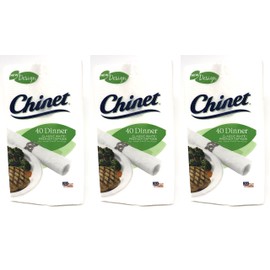 Chinet Classic White Premium Dinner Napkins, 2 Ply, 40 Count (Pack of 3)