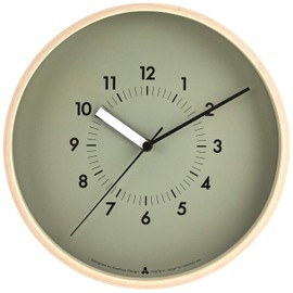 レムノス 掛け時計 アナログ ソソ 一般クォーツ時計 天然色木地 SOSO グレー AWA13-06 GY Lemnos