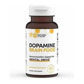 Natural Stacks Dopamine Brain Food 60 Cápsulas  Cognitive Supplement L-Tyrosine B Vitamins                                                            