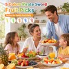 Wowagoga 3.35 Inch Plastic Sword Picks Food Toothpicks Fruit Fork