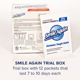 Disinfecting Retainer Cleaning Crystals | 90 Cleanings (12 Pack/3 Month Supply) | for Clear Aligners, Dentures, Retainers, Sports Mouth Guards & Night Guards - Mint