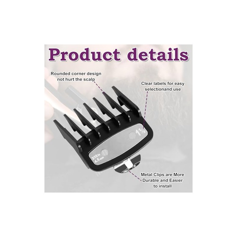 2 Pcs Clipper Guards Compatible with Wahl Clippers – Sizes