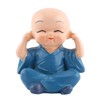 Tiiyee 4 Monks Figurine Statue, Little Monks Hear No Evil