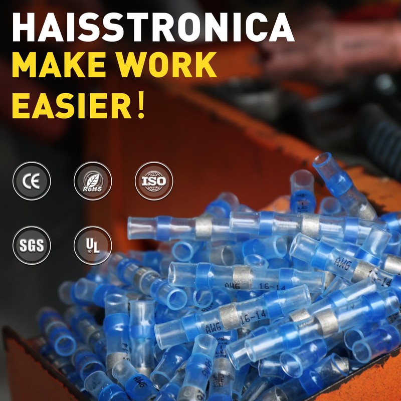 haisstronica 400PCS Solder Seal Wire Connectors Kit, 4 Colors/4 Sizes