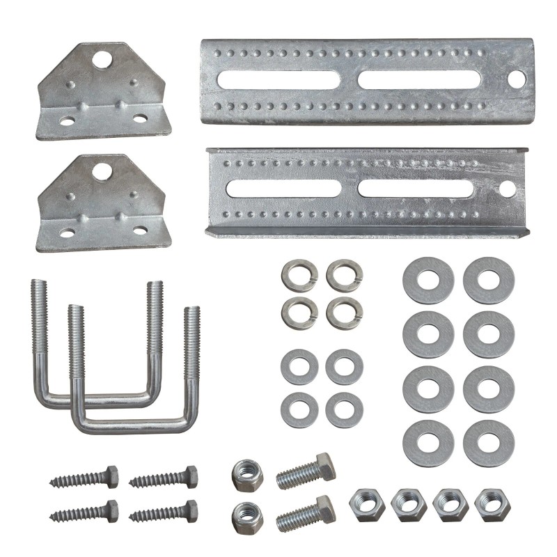 Brickyard (2) 10" Galvanized Swivel Top Bunk Bracket Kit w/