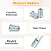 uxcell 50 Pcs Threaded Insert for Wood, 1/4" - 20