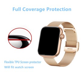 Aemus Screen Protector For G39 Smart Watch 1.85" (6 Pack) Clear TPU Soft Film, Compatible for AKUMAKA Fitness Tracker Watch Screen Film