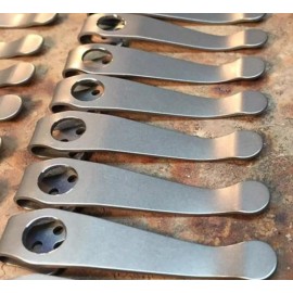 Unbranded Spyderco PM2 Titanium Deep Carry Pocket Clip Para Military 2 Manix Delica Smock  - Stonewash