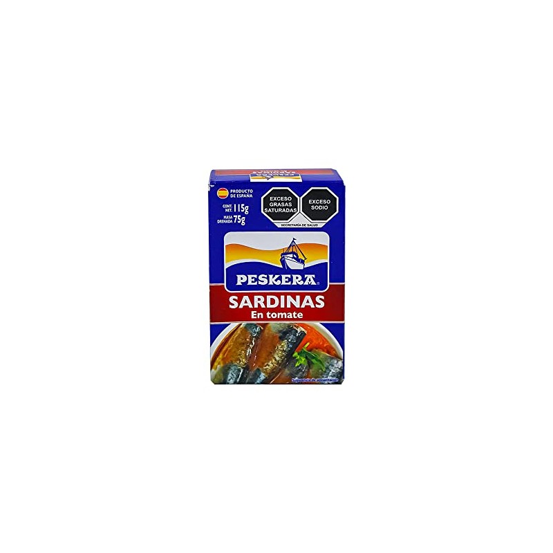 Peskera, sardinas con tomate de 115grs, 115 gramo, 1