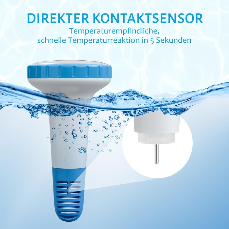 Wireless Pool Thermometer: Digital Pond and Pool Thermometer with LCD