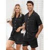 YOPUGEE Matching Pajamas For Couples Womens Summer Loungewear Set Button