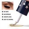 Erinde Glitter Eyeliner, Liquid Glitter Eyeliner Set, Silver Gold Metallic