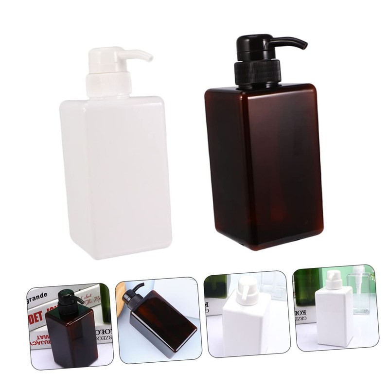 CAXUSD 2pcs Soap Dispenser Bottle Refillable Liquid Container for Shampoo