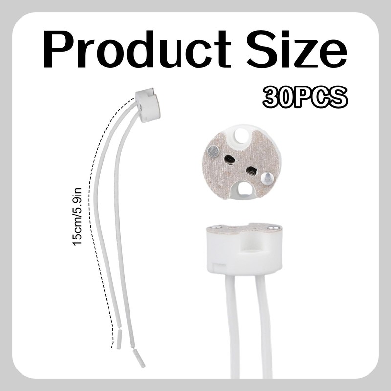 30pcs MR16 Light Socket Adapter for G4 LED & Halogen