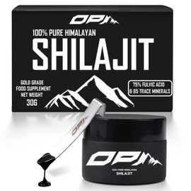OP Health Himalayan Shilajit Resin – 100% Pure & Natural – 75%+ Fulvic Acid, Gold Grade, Lab Tested – Energy, Immunity, Skin & Bone Support – Ethically Sourced Small Batch – 30g
