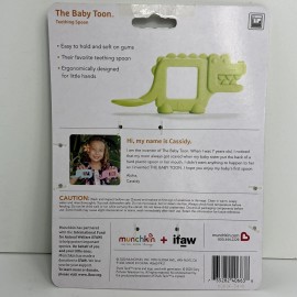 Munchkin Baby Toon Silicone Teething Spoon Alligator Green Feeding BPA Free