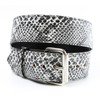 Velvetcrow White Python Snake Belt 1.75" Wide Removable Buckle (XL)