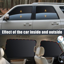 ZATOOTO Car Window Shades for Toyota 4Runner 2017-2024, 4 Pcs Magnetic Car Window Covers - 100% Block Light Privacy Curtains, Side Window Sun Shade for Baby Breastfeeding, Sleeping, Camping