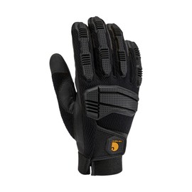 Carhartt Men's High Dexterity Protective Knuckle Guard Glove, Black, Medium