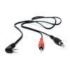DRUT 1m 2.5mm Stereo Right Angled Jack Plug to 2