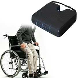 4.7" Thick Wheelchair Booster Cushion for Easy Rise, Ergonomic U-Shaped Coccyx Cushion for Seniors and Adults Pressure Relief Cushions for Wheelchair Office Car (15.7"X17.7")