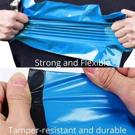 200 Blue Mailing Postal Bags, Self-Seal Closure Packaging Delivery Tamper-Proof Secure Postage for Clothes, Parcel Posting Tear-Resistant Shipping Poly Mailers, Strong Plastic Envelopes, 25cmx35cm