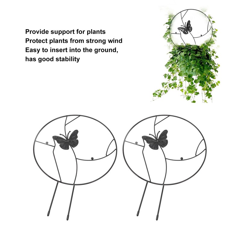 2PCS Flower Plant Support Stand Iron Climbing Frame for Home