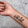 4 x 'Sphynx Cat Sleeping' Temporary Tattoos - Water Resistant,
