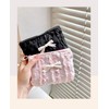 QNI Cute Makeup Bag Lace Bow Patchwork Storage Bag Travel