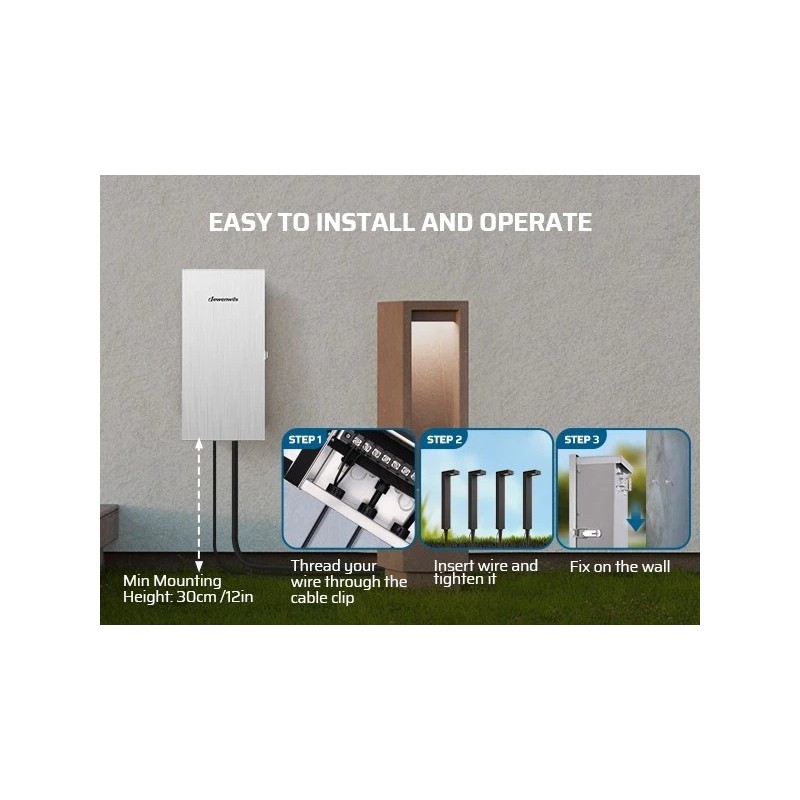 DEWENWILS 300W Low Voltage Transformer Dusk to Dawn Sensor &
