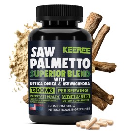 KEEREE Saw Palmetto Extract | 1300mg | 60 Capsules | Traditional Herb| Prostate |Urine