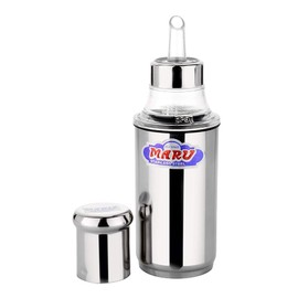 MARU Stainless Steel Olive Oil Dispenser can for Kitchen - Set of 2, 17 oz Each Cooking Oil and Vinegar Dispenser Bottle Set, Olive Oil Container With Spout, Stainless Steel Oil Cruet Bottles