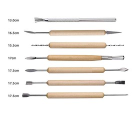 AIMALL 30PCS Clay Sculpting Carving Pottery Tool Set Bag Kit Modelling DIY Sculpture，Durable Metal & Wood Handles with Storage Bag