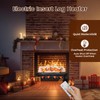 21 Inches Electric Fireplace Insert Log Heater, 5 Flame Brightness,