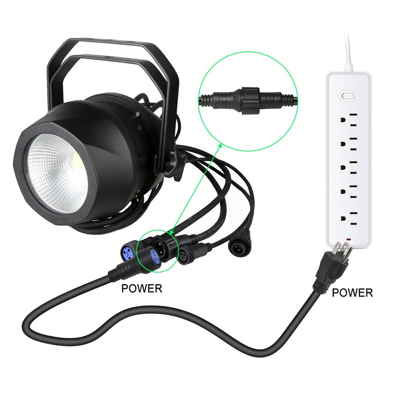 Outdoor Stage Lights Cable Wire,1m/3.3ft 3 Pin 13AWG 2.5mm2 Power