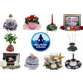 Blue Water Crystals Truth Power Pouch Healing Crystals Stones Set Tumbled Natural Honesty Gemstones