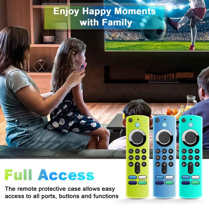 Wevove Silicone Anti-Slip Protective Remote Case 3rd Gen with Lanyard,